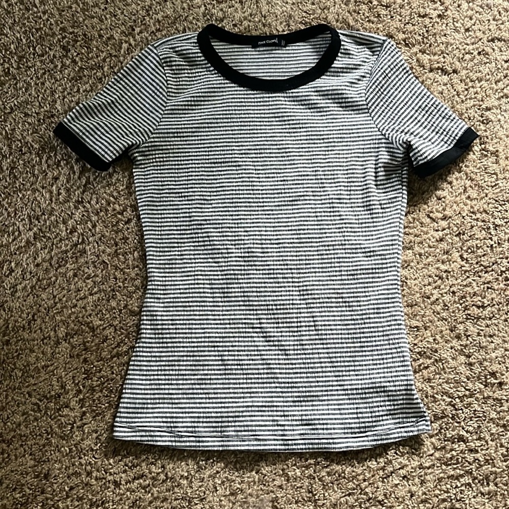 Black and white striped tshirt
